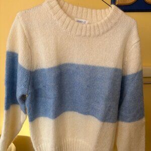 Johnnie-O Large Blue/Ivory Mohair Sweater